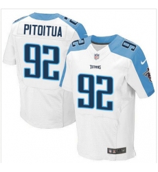 Nike Tennessee Titans #92 Ropati Pitoitua White Mens Stitched NFL Elite Jersey