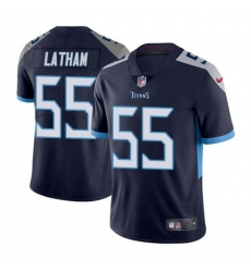 Youth Tennessee Titans 55 JC Latham Navy 2024 Draft Vapor Limited Stitched Football Jersey