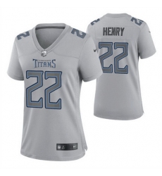 Women Tennessee Titans 22 Derrick Henry Gray Atmosphere Fashion Stitched Football Jersey