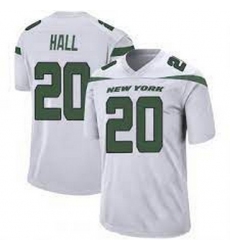 Men Nike New York Jets Breece Hall #20 Green 2022 NFL Draft Player Vapor Limited White Jersey