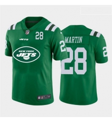 Nike Jets 28 Curtis Martin Green Team Big Logo Number Vapor Untouchable Limited Jersey