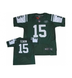 Nike New York Jets 15 Tim Tebow Green Elite NFL Jersey