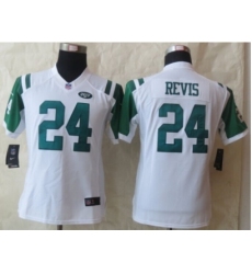 Women Nike New York Jets 24 Darrelle Revis white NFL Jersey