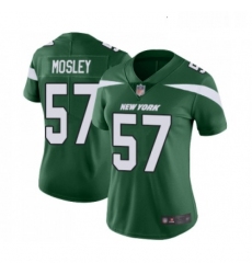 Womens New York Jets 57 CJ Mosley Green Team Color Vapor Untouchable Limited Player Football Jersey