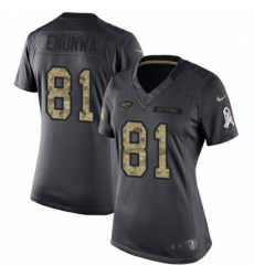 Womens Nike New York Jets 81 Quincy Enunwa Limited Black 2016 Salute to Service NFL Jersey