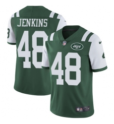 Nike Jets #48 Jordan Jenkins Green Team Color Youth Stitched NFL Vapor Untouchable Limited Jersey