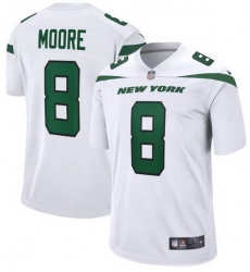 Youth New York Jets Elijah Moore #8 White Vapor Limited Stitched Football Jersey