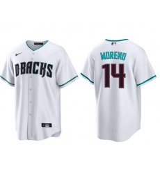 Men Arizona Diamondbacks #14 Gabriel Moreno White ALT Stitched Jersey