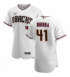 Men Arizona Diamondbacks 41 Junior Guerra Men Nike White Crimson Flex Base Home Team MLB Jersey