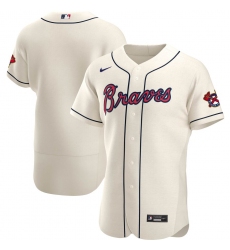 Men Atlanta Braves Men Nike Cream Alternate 2020 Flex Base Official MLB Team Jersey