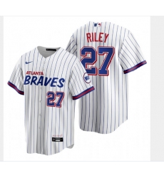 Men's Nike Atlanta Braves #27 Austin Riley White City Player Jersey