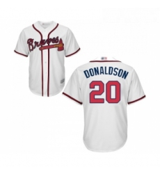 Youth Atlanta Braves 20 Josh Donaldson Replica White Home Cool Base Baseball Jersey 