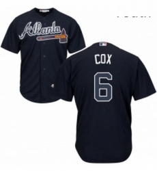 Youth Majestic Atlanta Braves 6 Bobby Cox Replica Blue Alternate Road Cool Base MLB Jersey