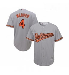 Youth Baltimore Orioles 4 Earl Weaver Replica Grey Road Cool Base Baseball Jersey 