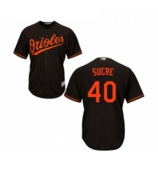 Youth Baltimore Orioles 40 Jesus Sucre Replica Black Alternate Cool Base Baseball Jersey 