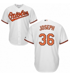 Youth Majestic Baltimore Orioles 36 Caleb Joseph Authentic White Home Cool Base MLB Jersey 