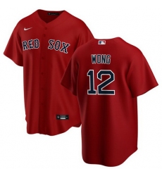 Men Boston Red Sox 12 Connor Wong Red Cool Base Stitched Jersey