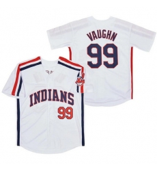 Men Cleveland Guardians 99 Ricky Vaughn White Stitched Baseball Jersey