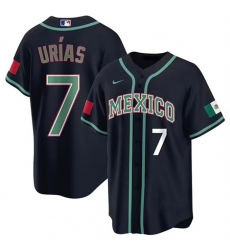 Men Mexico Baseball 7 Julio Urias 2023 Black World Baseball Classic Stitched Jersey 21