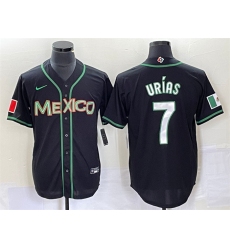 Men Mexico Baseball 7 Julio Urias New 2023 Black World Baseball With Patch Classic Stitched Jersey 1