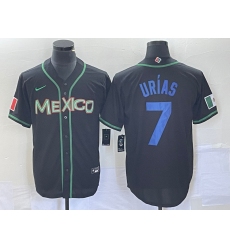 Men Mexico Baseball 7 Julio Urias New 2023 Black World Baseball With Patch Classic Stitched Jersey 22