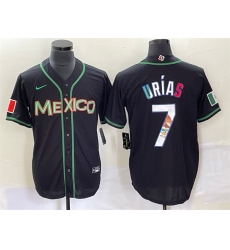 Men Mexico Baseball 7 Julio Urias New 2023 Black World Baseball With Patch Classic Stitched Jersey