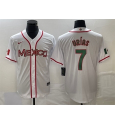 Men Mexico Baseball 7 Julio Urias The 2023 White World Baseball With Patch Classic Stitched Jersey 3