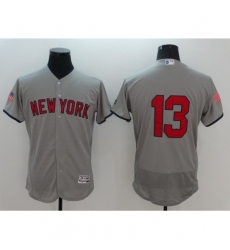 Men's Boston Red Sox #13 Hanley Ramirez Gray Independence Jersey