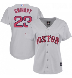 Womens Majestic Boston Red Sox 23 Blake Swihart Authentic Grey Road MLB Jersey