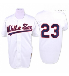 Mens Mitchell and Ness Chicago White Sox 23 Robin Ventura Authentic White Throwback MLB Jersey