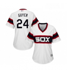 Womens Chicago White Sox 24 Brandon Guyer Replica White 2013 Alternate Home Cool Base Baseball Jersey 