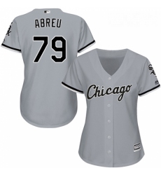 Womens Majestic Chicago White Sox 79 Jose Abreu Replica Grey Road Cool Base MLB Jersey