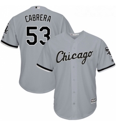 Youth Majestic Chicago White Sox 53 Melky Cabrera Authentic Grey Road Cool Base MLB Jersey