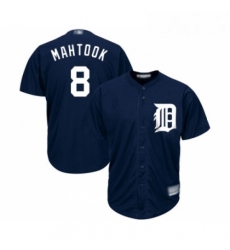 Youth Detroit Tigers 8 Mikie Mahtook Replica Navy Blue Alternate Cool Base Baseball Jersey 