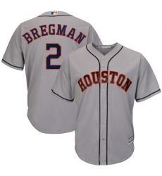 Astros 2 Alex Bregman Gray Cool Base Jersey