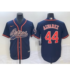 Men Houston Astros 44 Yordan Alvarez Navy Cool Base Stitched Baseball Jersey