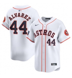 Men Houston Astros 44 Yordan Alvarez White 2024 World Tour Mexico City Series Home Limited Stitched Baseball Jersey