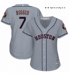 Womens Majestic Houston Astros 7 Craig Biggio Authentic Grey Road Cool Base MLB Jersey