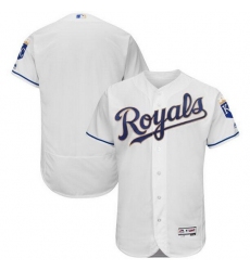 Men Kansas City Royals Blank White Gold Flex Base Stitched jersey