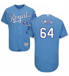 Mens Majestic Kansas City Royals 64 Burch Smith Light Blue Alternate Flex Base Collection 2018 World Series Jersey 