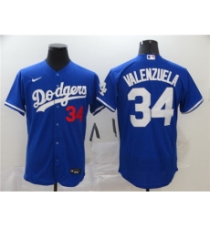 Dodgers 34 Fernando Valenzuela Royal 2020 Nike Flexbase Jersey