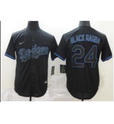 Men Dodgers 24 Kobe Bryant Name Black Mamba Black  Cool Base Stitched MLB Jersey