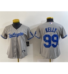 Women Los Angeles Dodgers 99 Joe Kelly Grey Stitched Jersey