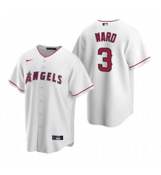 Men Los Angeles Angels 3 Waylor Ward White Cool Base Stitched Jerse