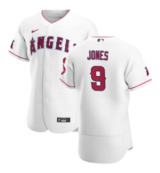 Men Los Angeles Angels 9 Jahmai Jones Men Nike White Home 2020 Flex Base Player MLB Jersey