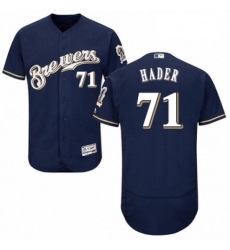 Mens Majestic Milwaukee Brewers 71 Josh Hader White Alternate Flex Base Authentic Collection MLB Jersey