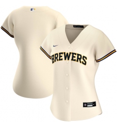 Milwaukee Brewers Nike Women Home 2020 MLB Team Jersey Cream