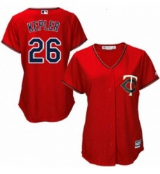 Womens Majestic Minnesota Twins 26 Max Kepler Replica Scarlet Alternate Cool Base MLB Jersey