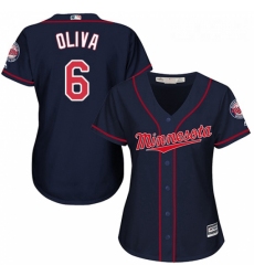 Womens Majestic Minnesota Twins 6 Tony Oliva Authentic Navy Blue Alternate Road Cool Base MLB Jersey