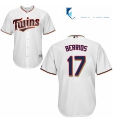 Youth Majestic Minnesota Twins 17 Jose Berrios Authentic White Home Cool Base MLB Jersey